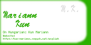 mariann kun business card